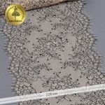 Кружево шантильи (реснички) 220 мм, диз. 221, цв.3 экрю уп. 15 м, по 3 м, Kruzhevo