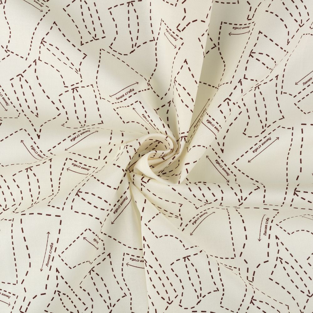 Ткань для пэчворка Peppy Век моды, отрез 50х55 см, 146 г/м², ВМ-06 бежевый, Peppy