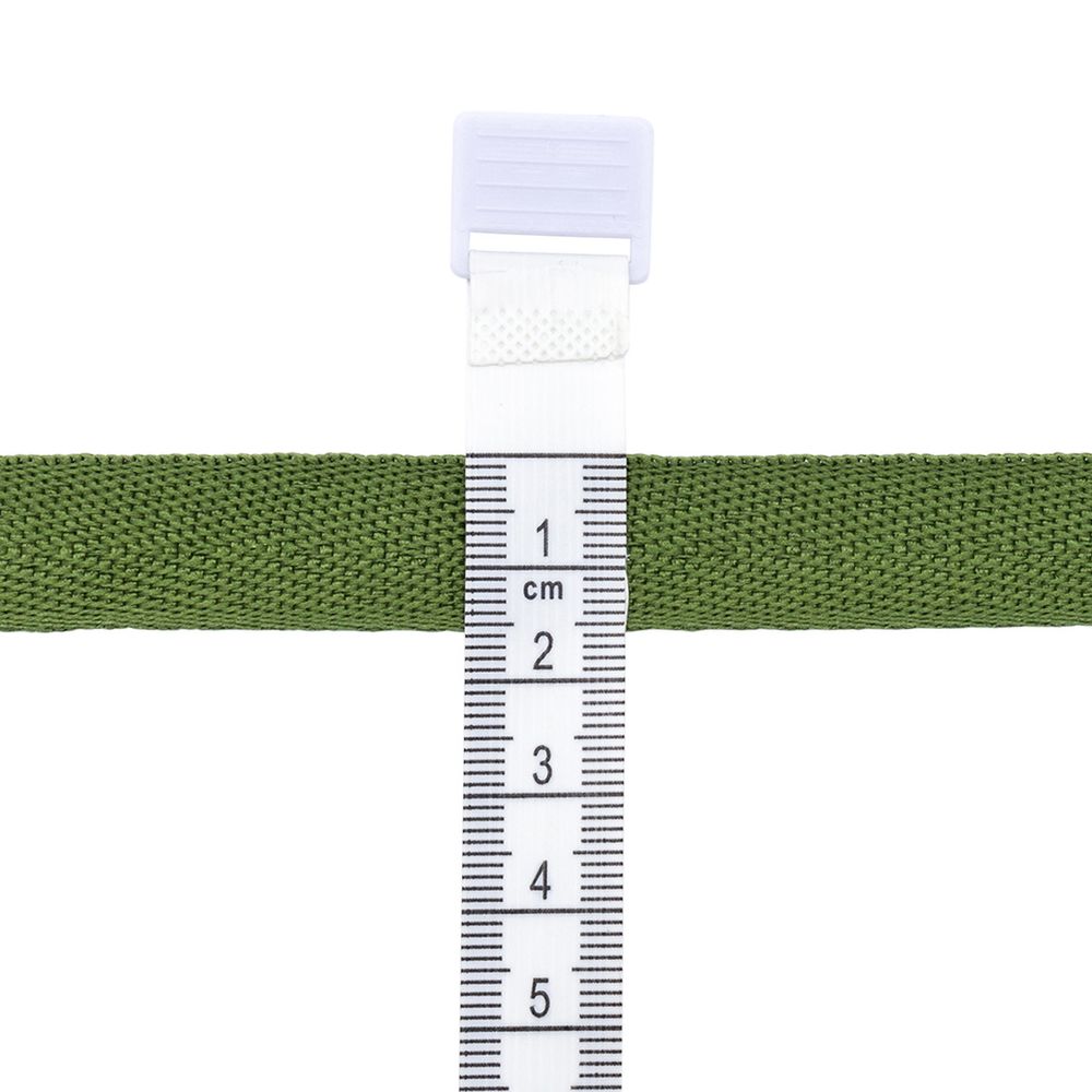 Тесьма (лента) киперная 15 мм / 50 метров, 3 г/м, 100% полиэфир, 23 хаки