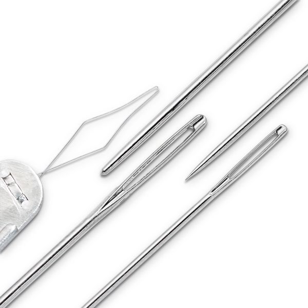 Набор игл для вышивки с острием/без острия №18-22 с нитевдевателем, сталь, Prym