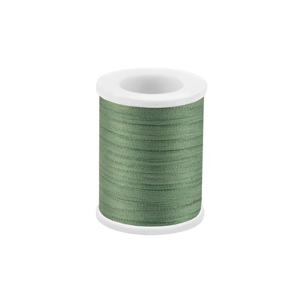 Лента (тесьма) шелковая 2.0 мм / 45.5±0.5 метров, №188 зеленый, Gamma SR-2