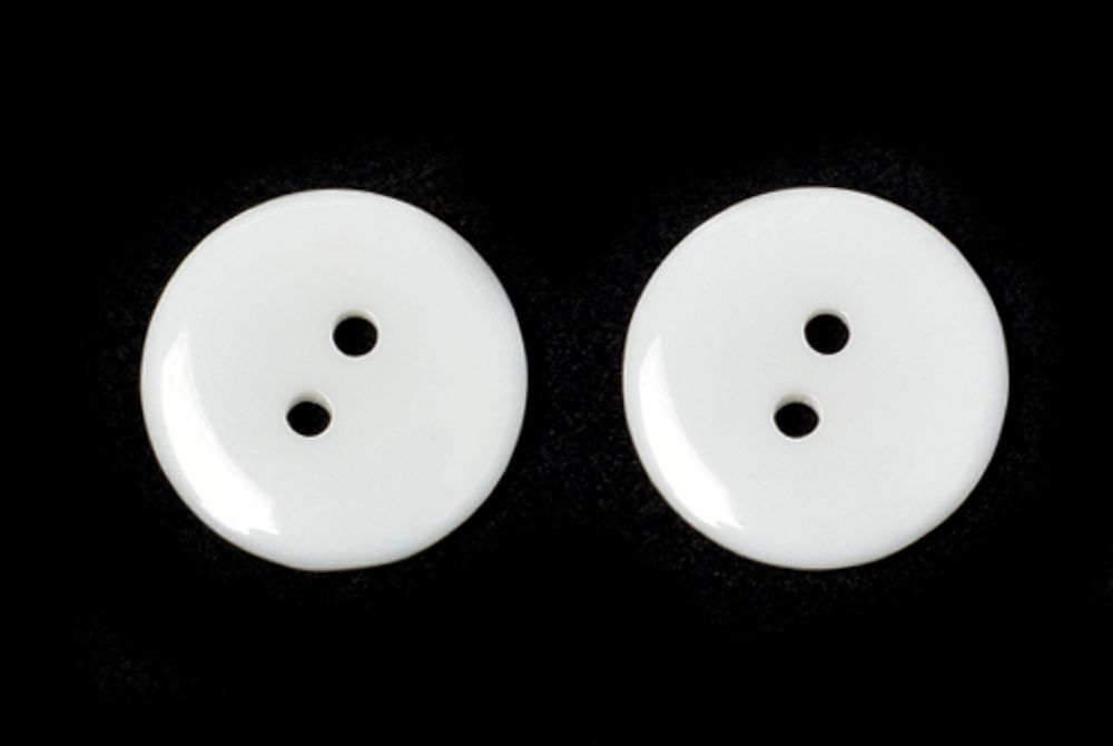 Пуговицы 2 прокола пластик 16L=10 мм, BT, 101 белый, 1000 шт