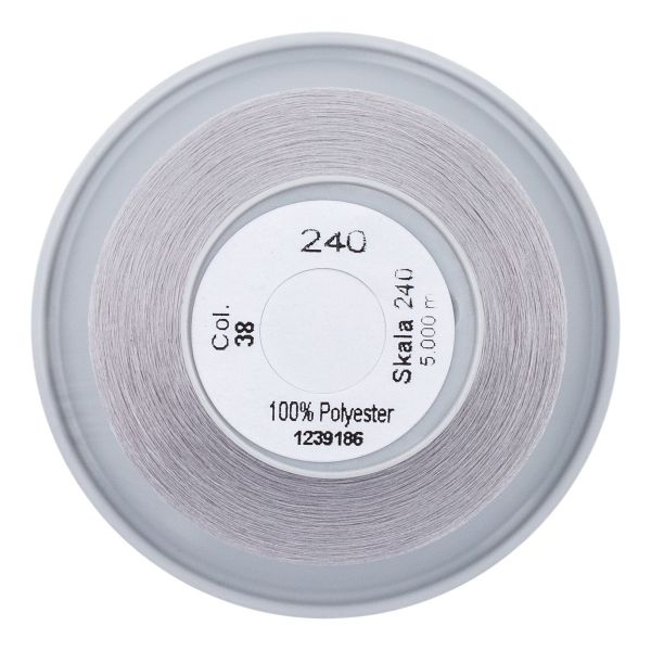 Нитки некрученые бондированные Gutermann Skala 240, 5000м, 720763, 038 светло-серый, 1 катушка