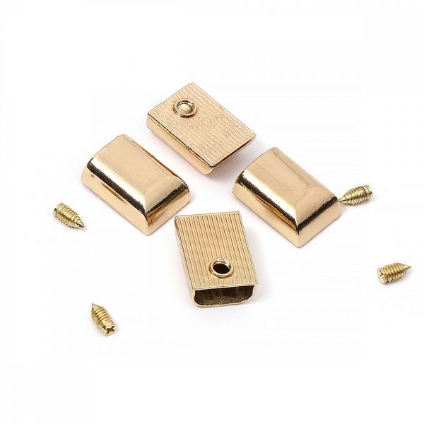 Наконечник для молнии и шнура металл.165187 11х17 мм, (внутр.9х4 мм) цв.золото уп.10 шт