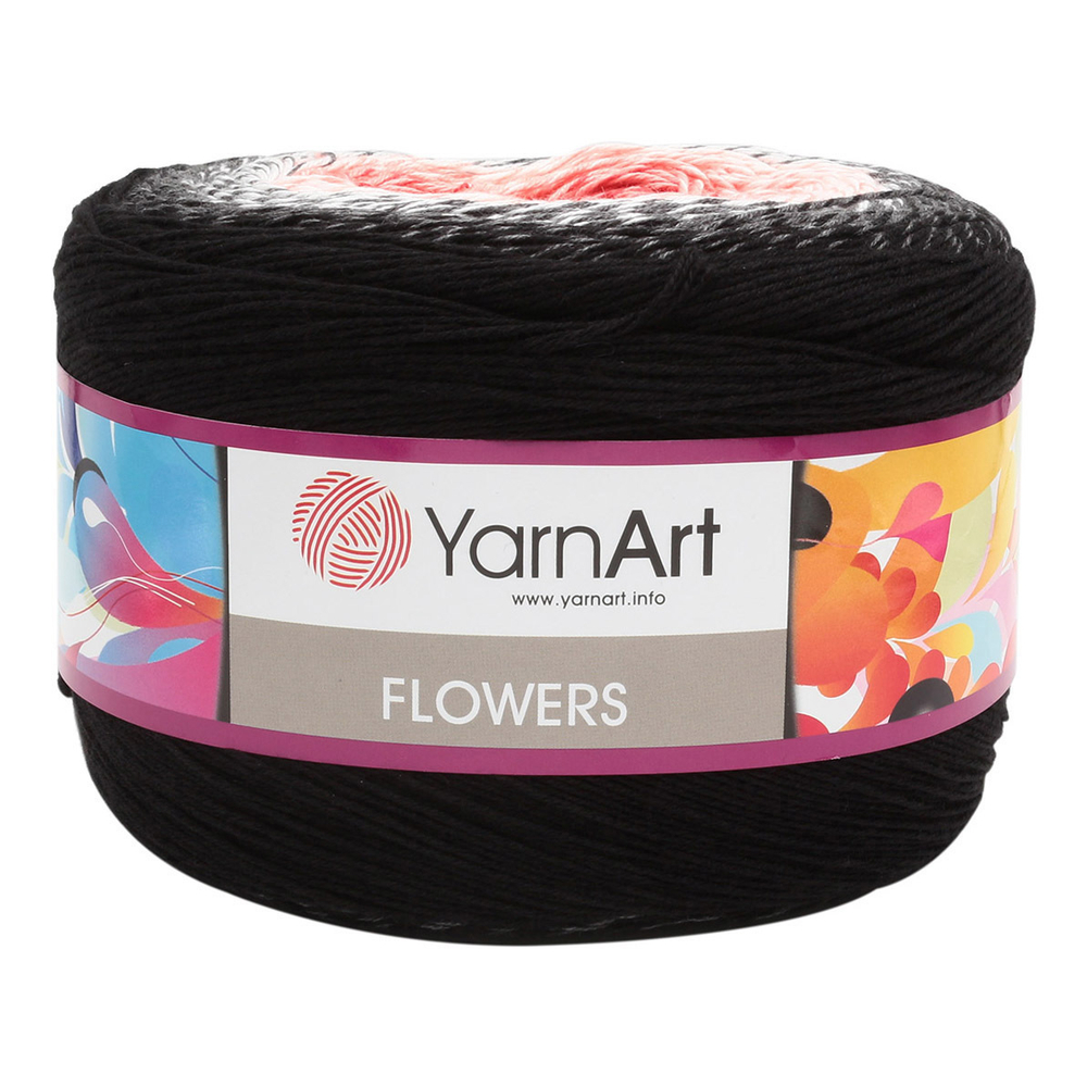 Пряжа YarnArt (ЯрнАрт) Flowers / уп.2 мот. по 250 г, 1000м, 260 секционный
