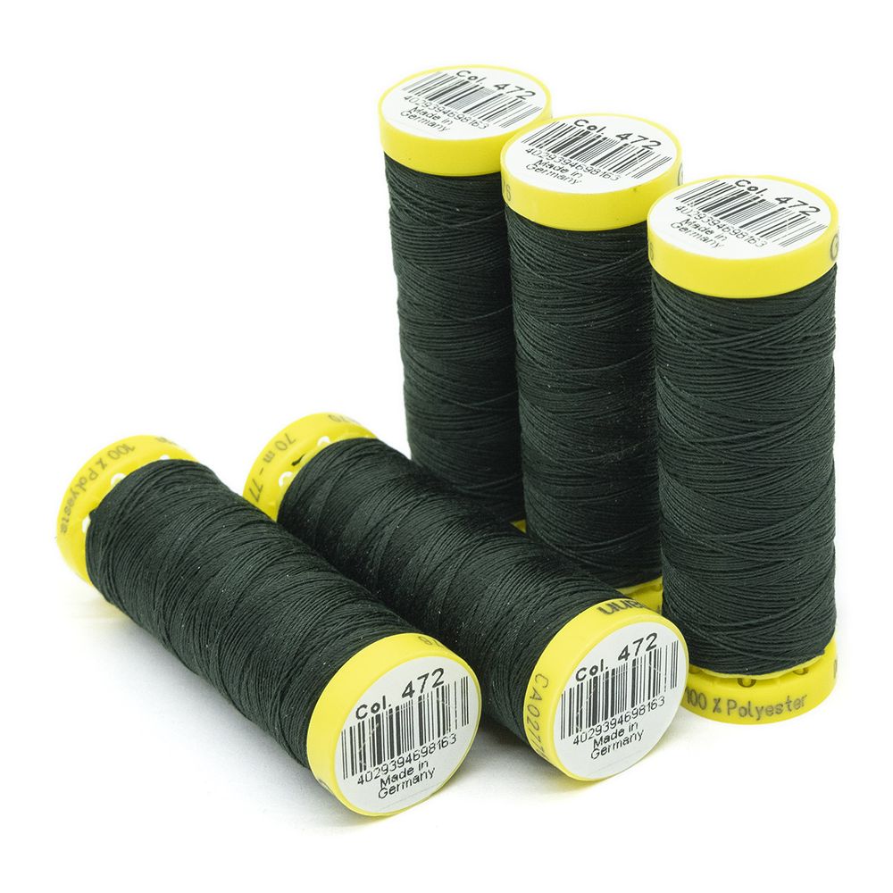 Нитки отделочные Gutermann Deco Stitch 70, 70м, 472 т.бутылочный, 5 катушек