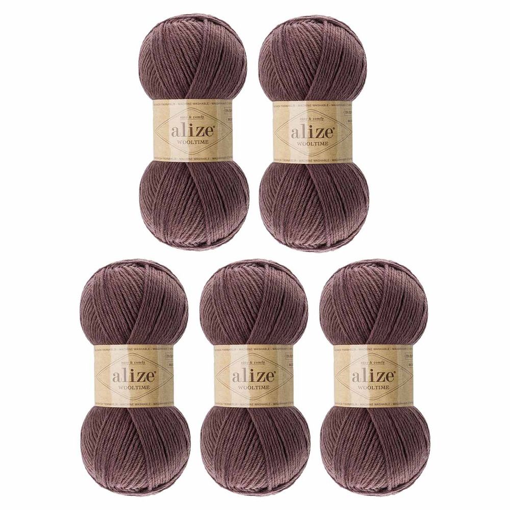 Пряжа Alize (Ализе) Wooltime / уп.5 мот. по 100 г, 200 м, 232 пыльная роза