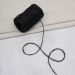Шпагат джутовый ⌀1.4 мм / 50 метров (50 г), 2-ниточный, 1200 текс, евробобина, черный