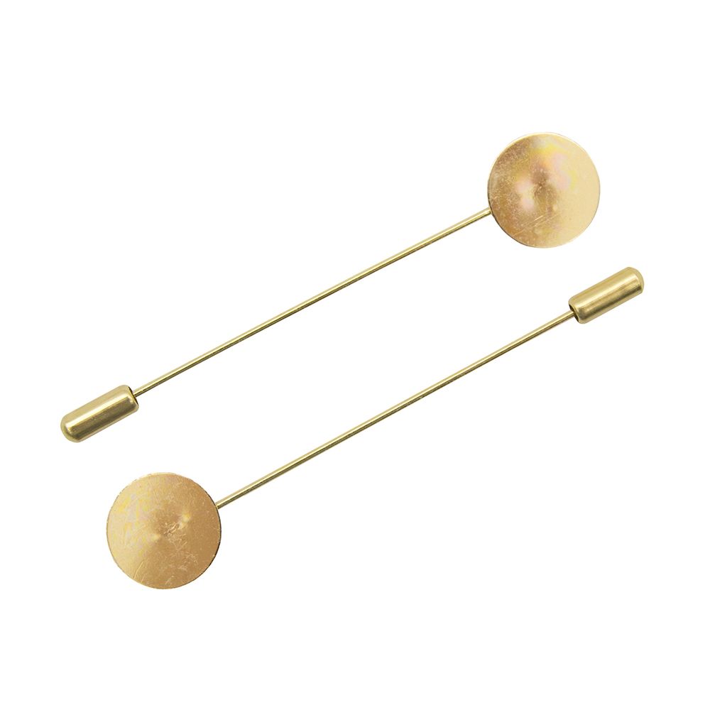 Основа для шляпной булавки, 7,5 см, 2 шт/упак, Astra&Craft (золото) 4AR2015-16