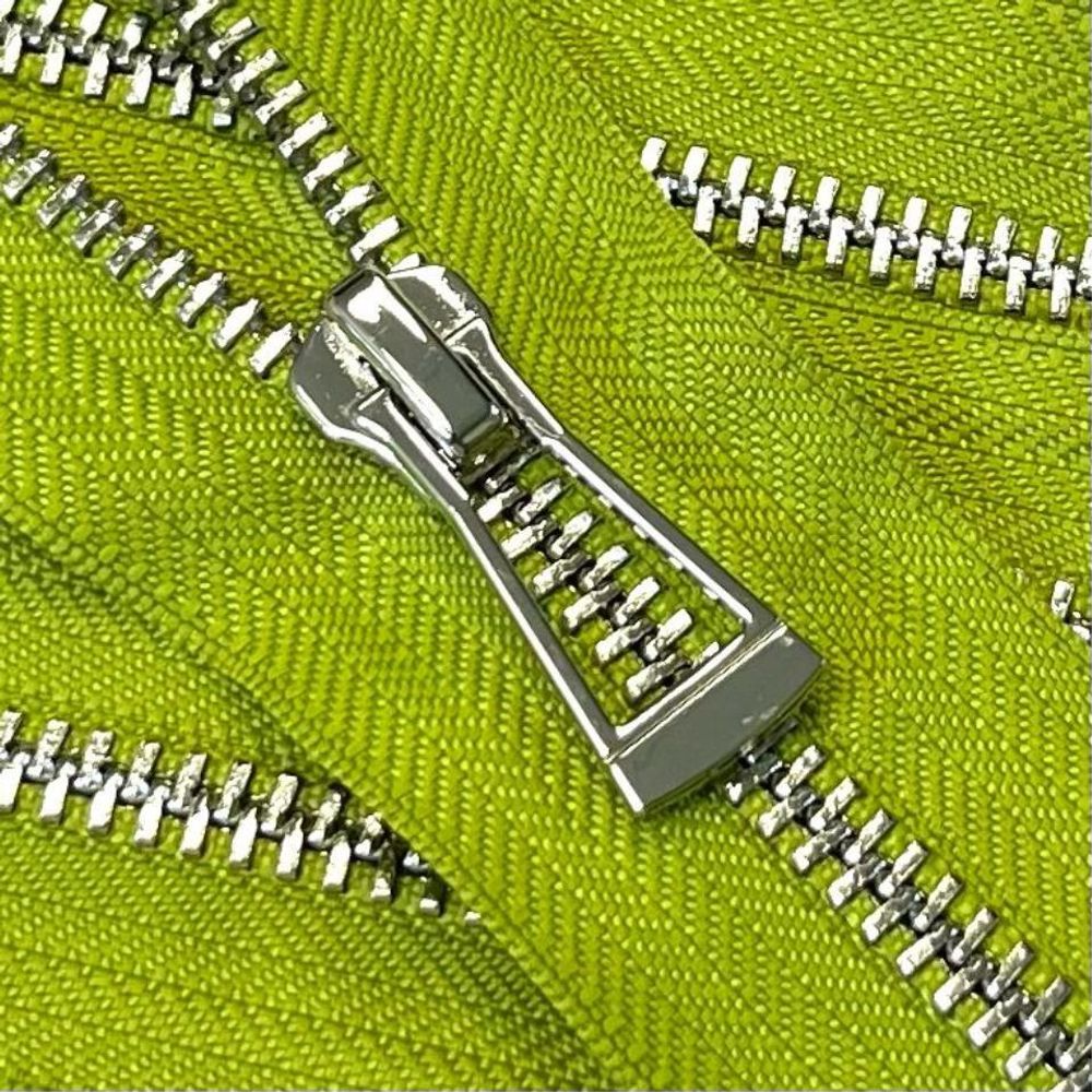 Молния металл Т5 (5 мм) 1 зам., разъем., 65 см, никель, D875 зеленое яблоко, MaxZipper Premium, 5 шт