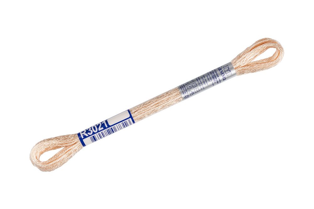 Мулине Gamma вискоза 100%, цв.R3021 св-кремовый, 12 мотков по 8 метров