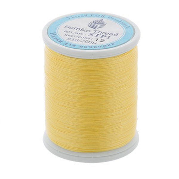 Нитки для пэчворка SumikoThread 200 м, (219 ярд), 12 желтый
