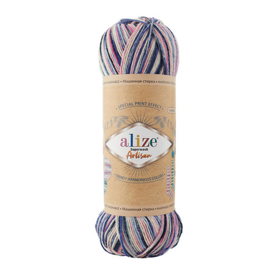 Пряжа Alize (Ализе) Superwash Artisan / уп.5 мот. по 100 г, 420 м, 9004 секционный
