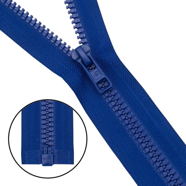 Молния трактор Arta Т6 (6 мм) 1 зам., разъем., 75 см, (2076), A220 яр.синий, НОВЫЙ МАТОВЫЙ ЗАМОК, уп.50 штук