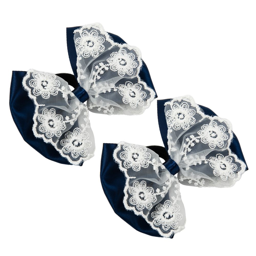 Набор резинок для волос 10 шт (5х2 шт), №02 синий-белый, Cherry Mary DR07082