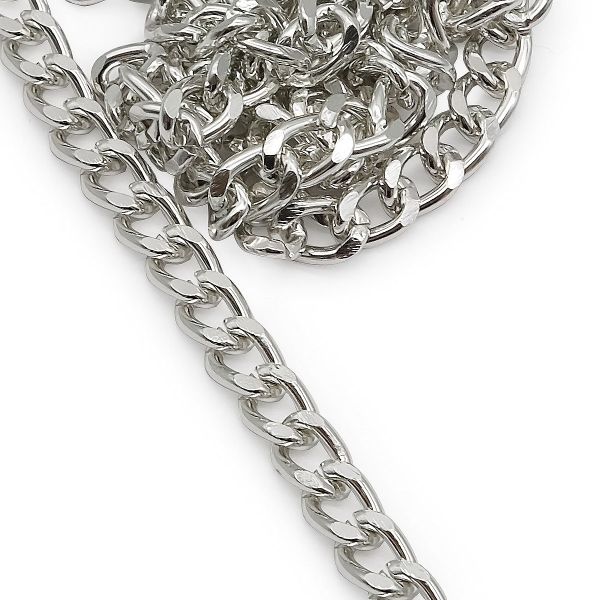 Цепь алюминиевая 8,2х6 мм, 10 м, никель