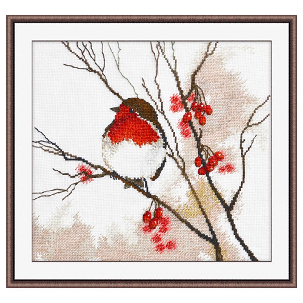 Набор для вышивания нитками Овен, Малиновка, 24х22 см