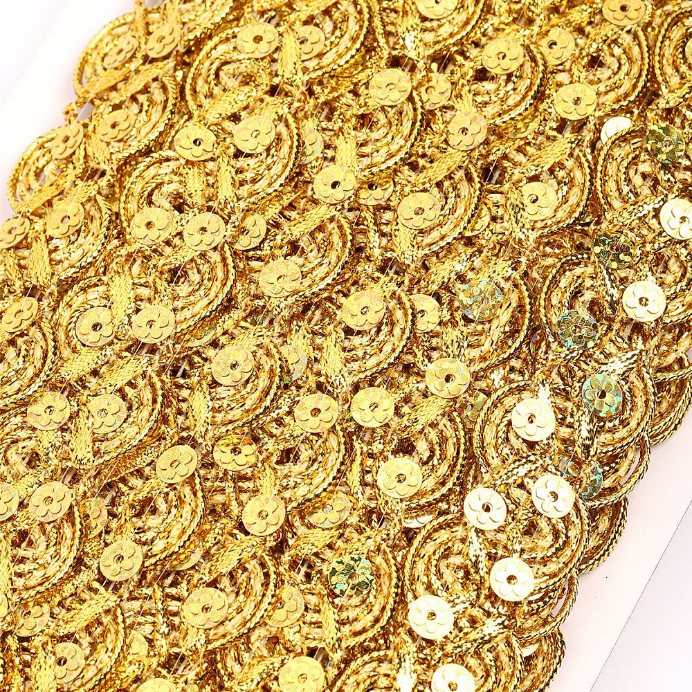 Тесьма отделочная 23 мм / 13.71 метров, TBY 906 цв.золото