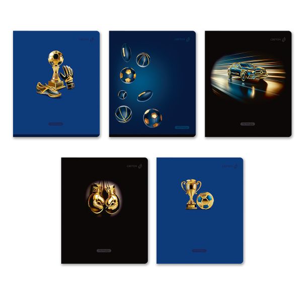 Тетрадь ученическая общая, тиснение золотой фольгой, A5 48 л. на скобе 65 г/м², белизна 100% 10 шт клетка, 01516 Радость победы, Светоч Т199