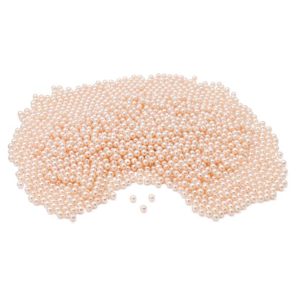 Бусины пластик под жемчуг ⌀8 мм, 500 г, цветные, круглые, A42 молочный, Astra&Craft, LY-264