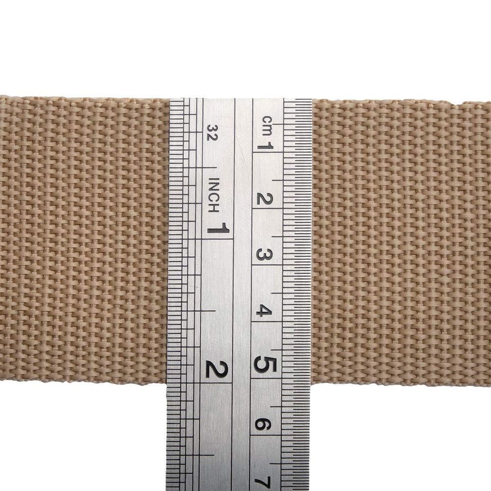 Стропа (ременная лента) 50 мм / 30 метров, толщ. 1.0 мм, [28 г/пог.м], 100% п/п, 24 кремовый