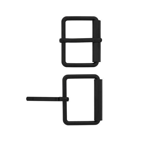 Пряжка прямоугольная 30 мм, металл (M.Black черный матовый), МТ_1864, 6 шт