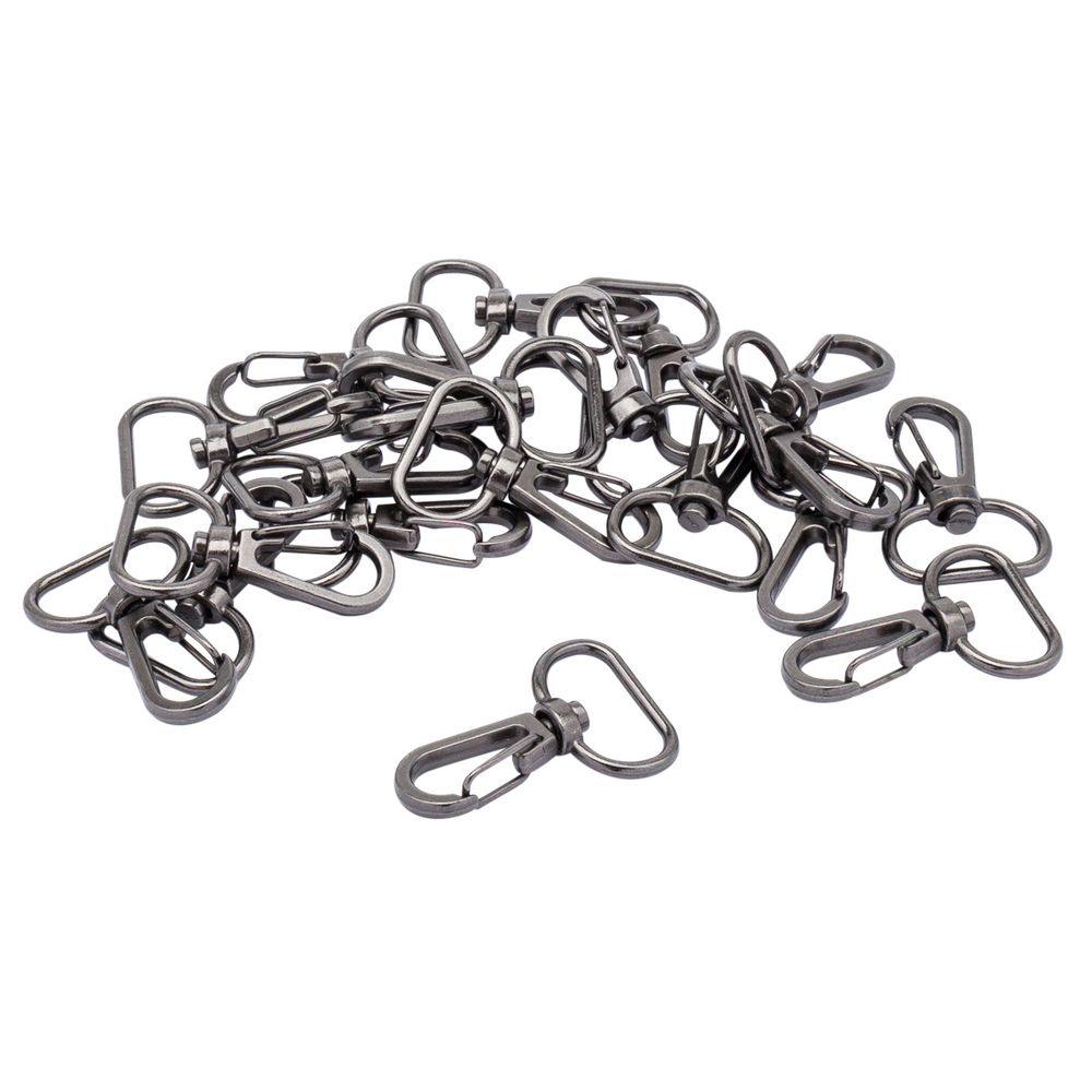 Карабин металл 20.0 мм (41х26 мм), цв.чер.никель, 20 шт