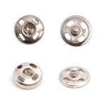 Кнопка пришивная металл ⌀5.0 мм, серебро/никель, 12 шт, Pony