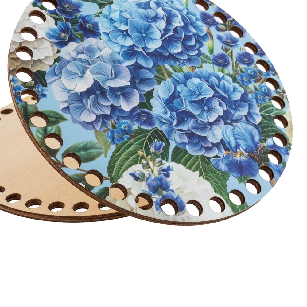 Набор донышек для вязания Матовый фанера ⌀15х0.4 см, 2 шт, 07 Гортензия, Love2art ДВ-02