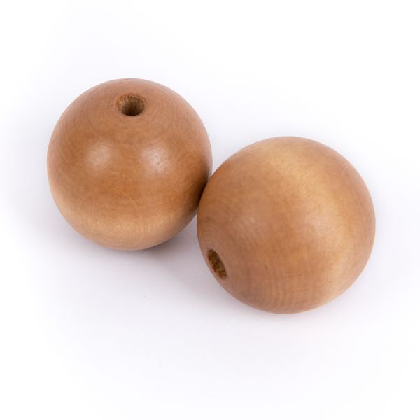 Бусины дерево ⌀40 мм, 20 шт, тёмное дерево, Zlatka HWBD-40