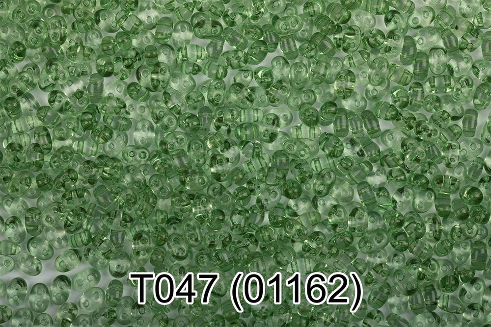 Бисер Preciosa Twin 3 2.5х5 мм, 10х5 г, 1-й сорт, T047 зеленый, 01162, 321-96001