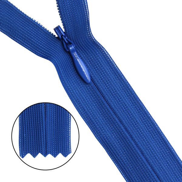 Молния потайная (скрытая) Т3 (3 мм) 1 зам., н/раз., 20 см, василек, 31215 / 20, 10 шт