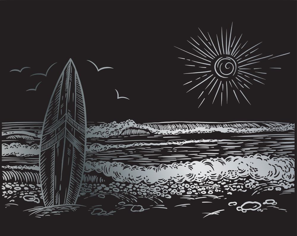 Набор для творчества Гравюра №64 Море, 20х25.5 см, Hobbius SGHK