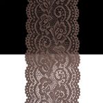Кружево эластичное (стрейч) 100 мм / 3 метра, C072 шиншилла