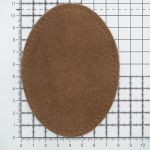 Заплатки пришивные из замши, овал 8х10,9см с перфорацией, 2 шт, 100% кожа, 32 кэмел, 59124