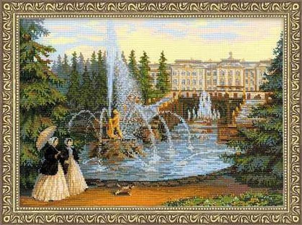 Набор для вышивания нитками Риолис, Петергоф 40х30 см