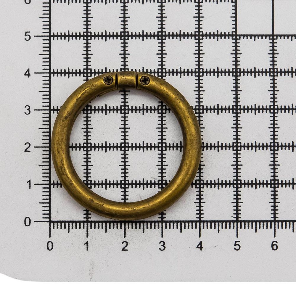 Кольцо разъемное металл на винтах 30 мм (40 мм внешн.), латунь, 4 шт, BIG