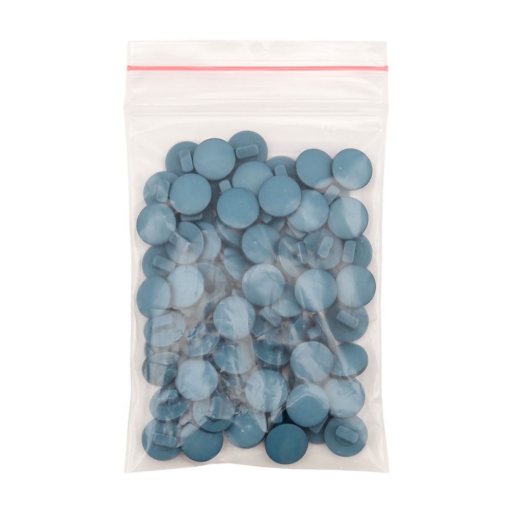 Пуговицы на ножке 16L (10мм), пластик (Sea (морской)), NE68, 72 шт