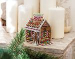 Набор для вышивания нитками Panna, Пряничный домик, 10х12 см
