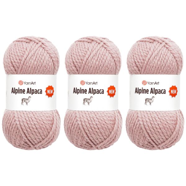 Пряжа YarnArt (ЯрнАрт) Alpine Alpaca New / уп.3 мот. по 150 г, 120 м, 1443