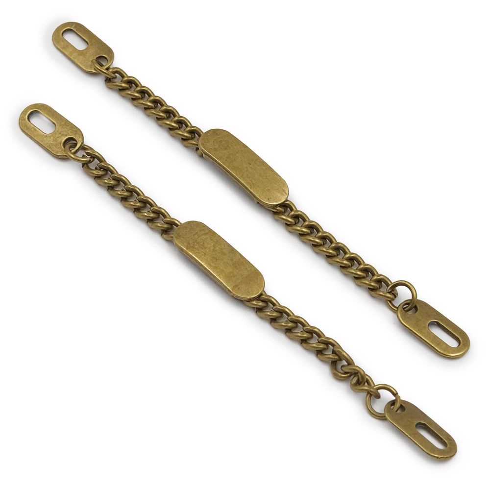 Вешалка-цепочка для одежды 102х8 мм, металл, бронза, 10 шт, ГНУ360