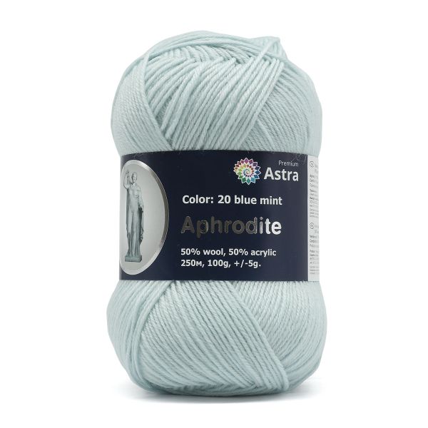 Пряжа Astra Premium (Астра Премиум) Афродита / уп.3 мот. по 100 г, 250 м, 20 холодная мята