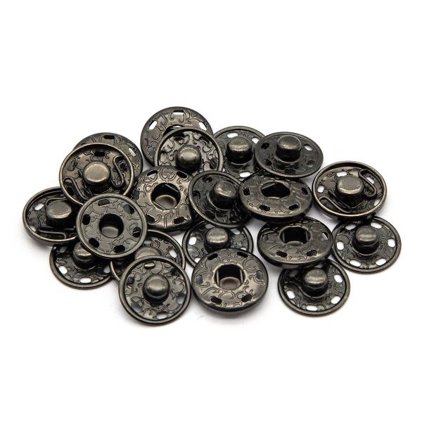 Кнопка пришивная металл ⌀19.0 мм, т.никель, 10 шт, КПР1