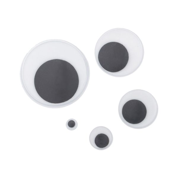 Глазки для игрушек и поделок подвижные самоклеящиеся ⌀6-35 мм, набор 200 шт, Astra&Craft