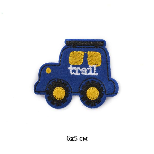 Термоаппликация 1516.3 Машинка т.синяя 60х50 мм, 10 шт