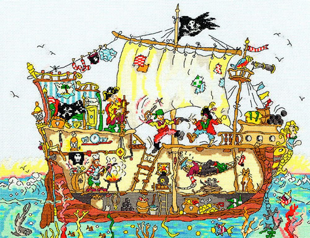Bothy Threads, Pirate Ship (Пиратский корабль), 26х35 см