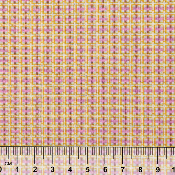 Ткань для пэчворка PEPPY БАБУШКИН СУНДУЧОК ФАСОВКА 100х112 см, 140±5 100% хлопок, БС-15 клетка яр.желтый/бирюзовый, Peppy БАБУШКИН СУНДУЧОК