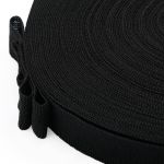 Тесьма (лента) окантовочная 18-20 мм / 30 метров, 4.3 г/м, 005 черный