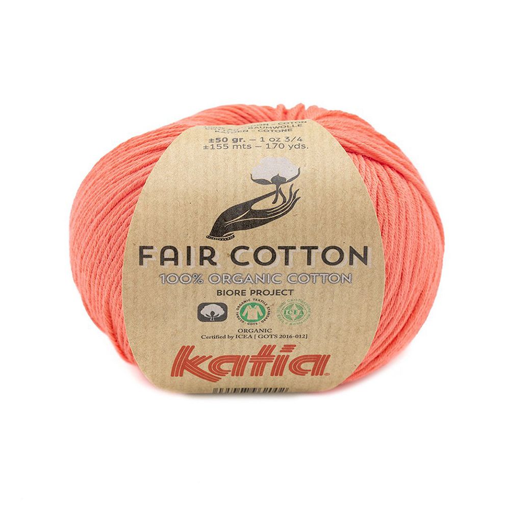 Пряжа Katia (Катя) Fair Cotton / уп.10 мот. по 50 г, 155м, №14