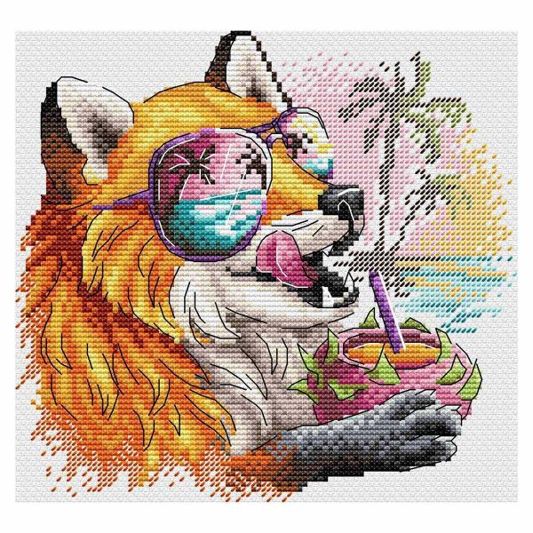 Набор для вышивания нитками МП Студия, Лисья радость, 17х18см (на одежде)